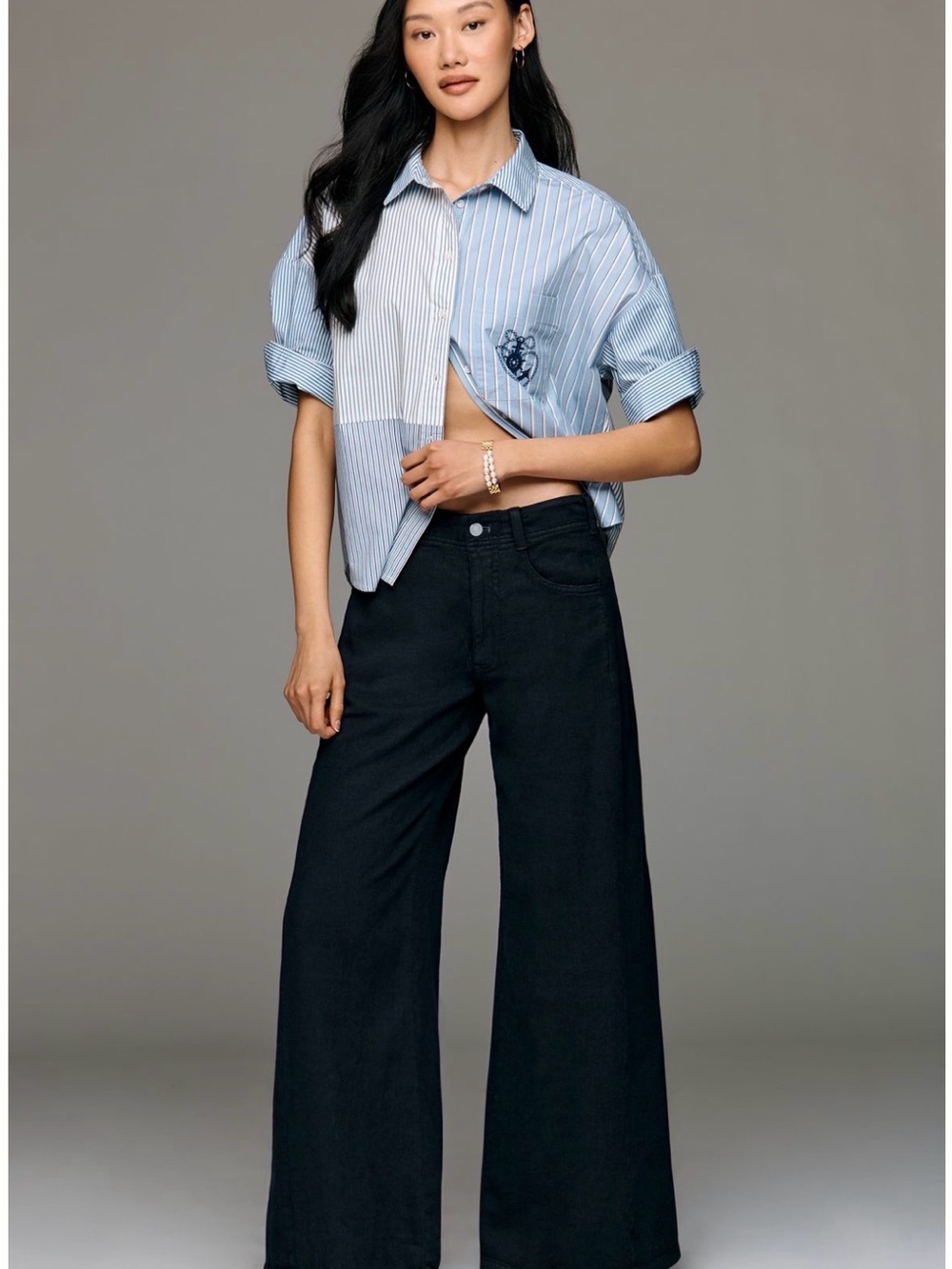 Pilcro Wide-Leg High-Rise Jeans